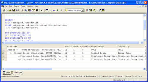 План выполнения запроса в SQL Query Analyzer